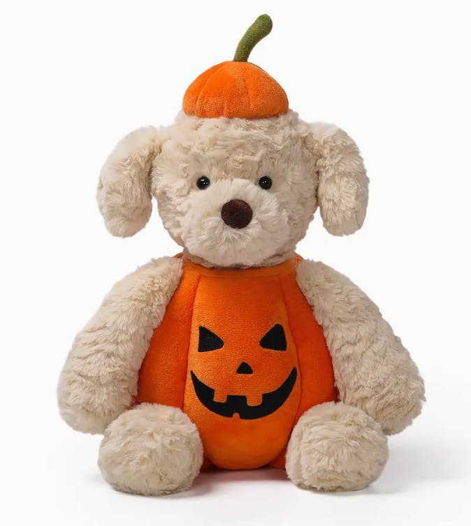 McHugs Pumpkin Puppy Weighted Plush 25cm