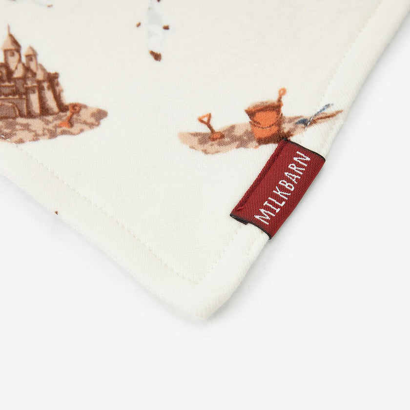 Sandcastle Organic Cotton Three-Layer Kerchief Bib