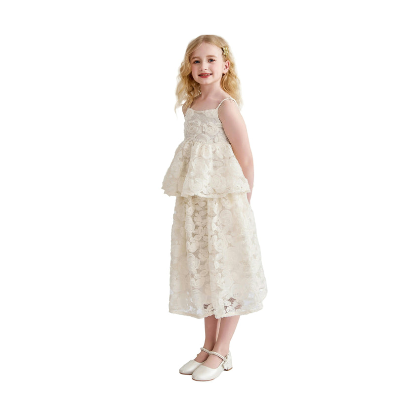 Cream Juliette Lace Skirt Set