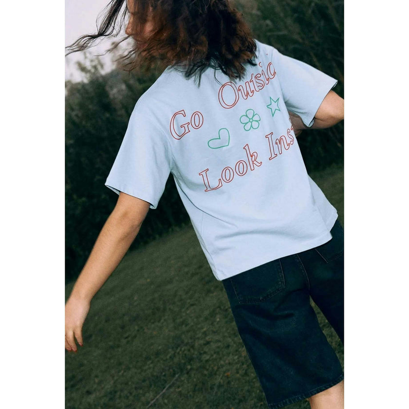 women's t-shirt – go outside look inside