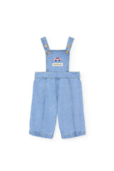 Soft Blue Catfish Denim Jumpsuit for baby