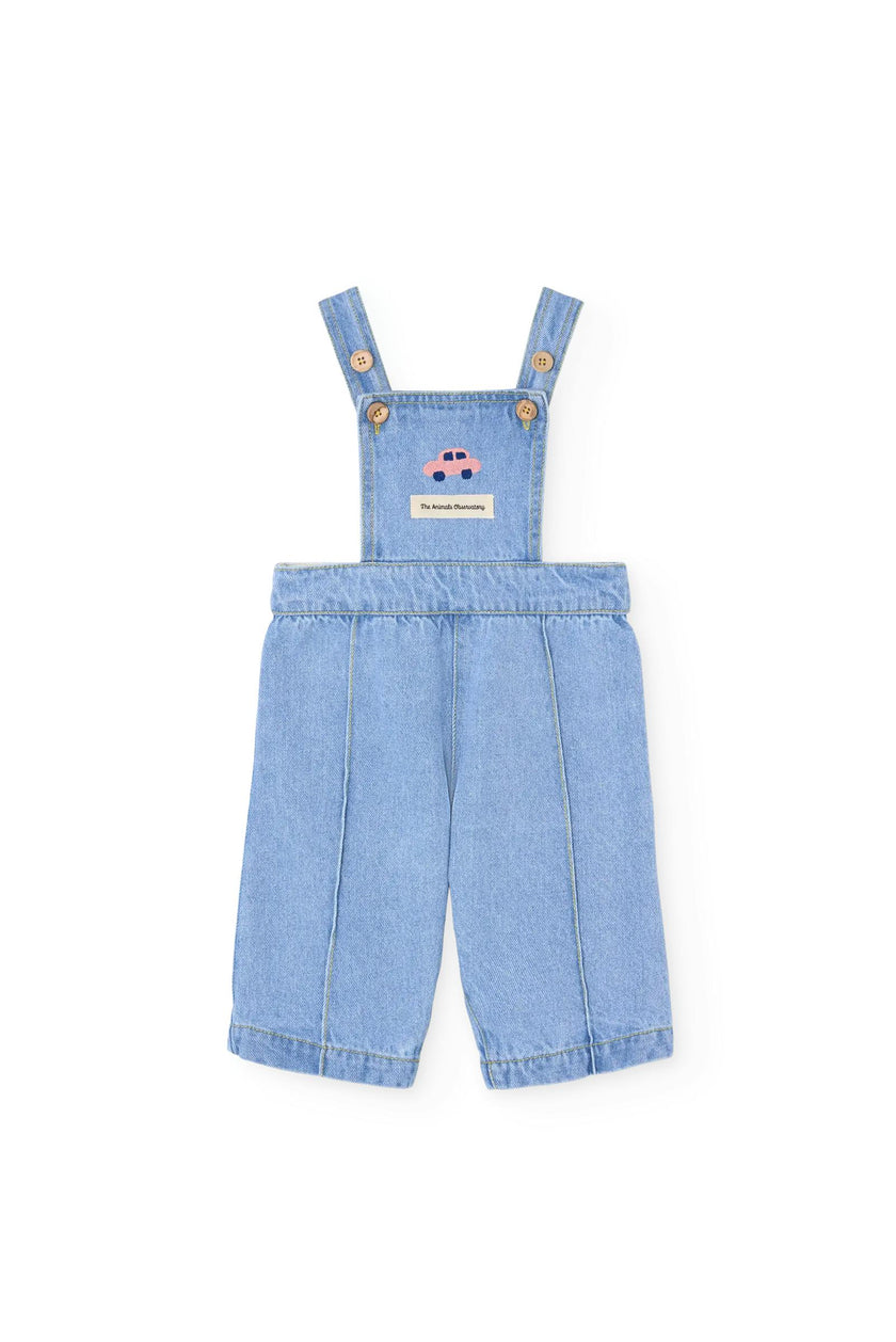 Soft Blue Catfish Denim Jumpsuit for baby