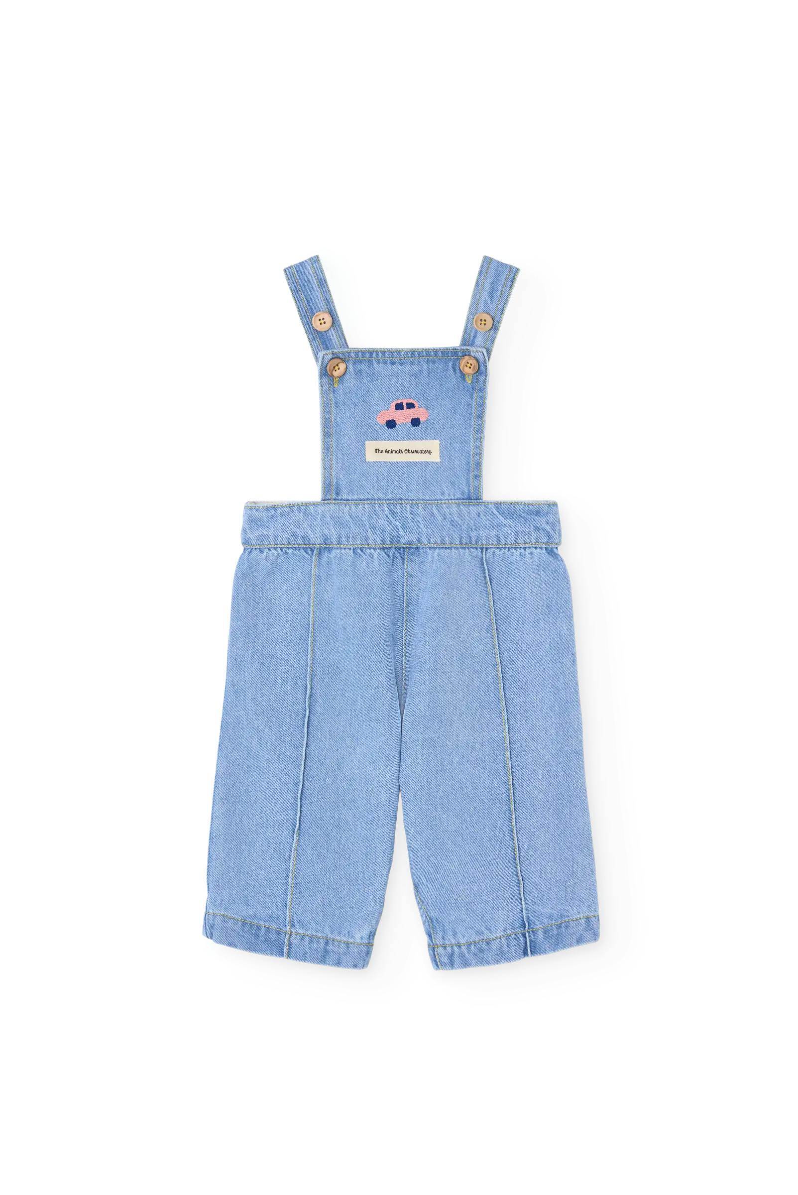 Soft Blue Catfish Denim Jumpsuit for baby