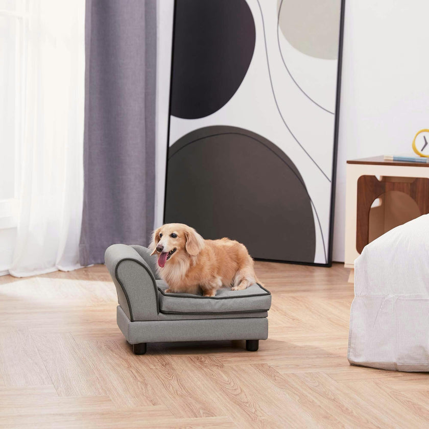 Ivan Linen Pet Sofa with Storage & Washable Cover