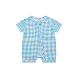 Harbor Gingham Short Sleeve & Shorts Bamboo Sleeper
