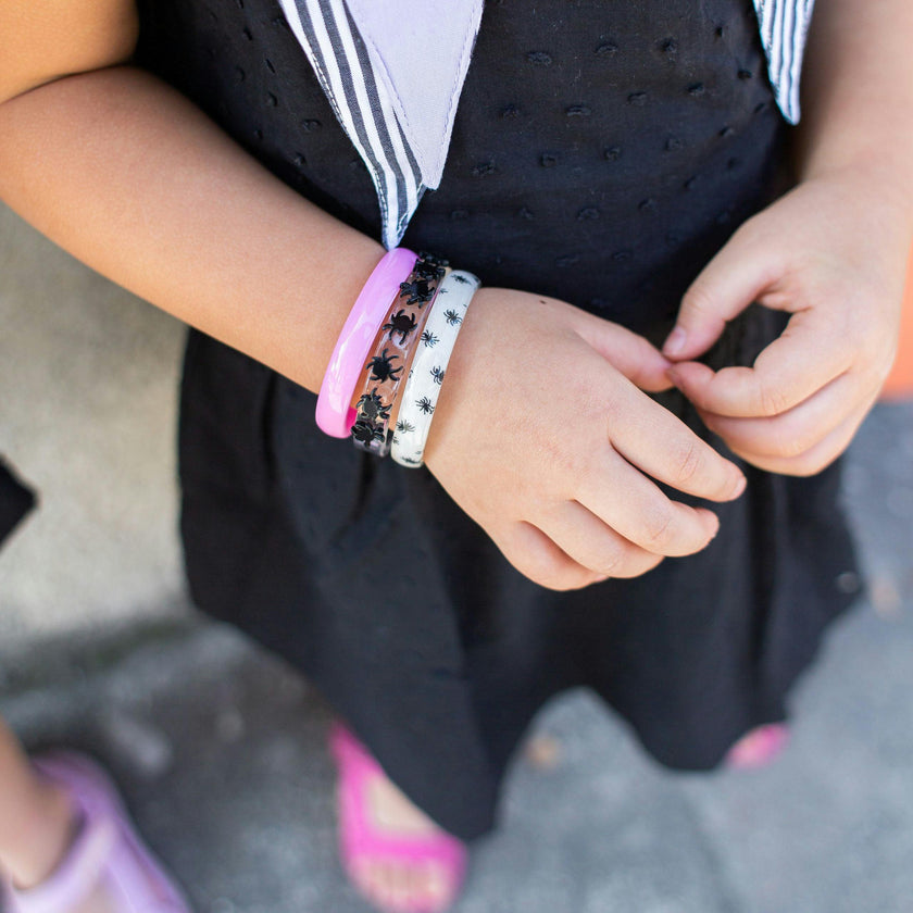 Black Spider Candy Pink Bangle Set