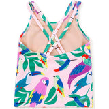 Cross Back Tankini Top, Pink