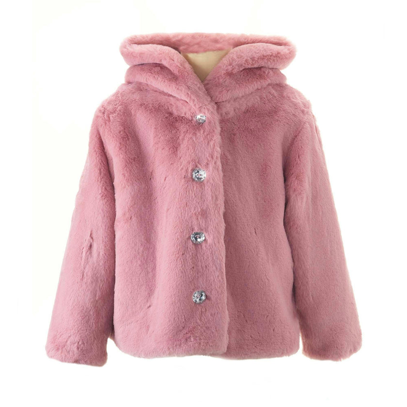Pink Faux Fur Coat