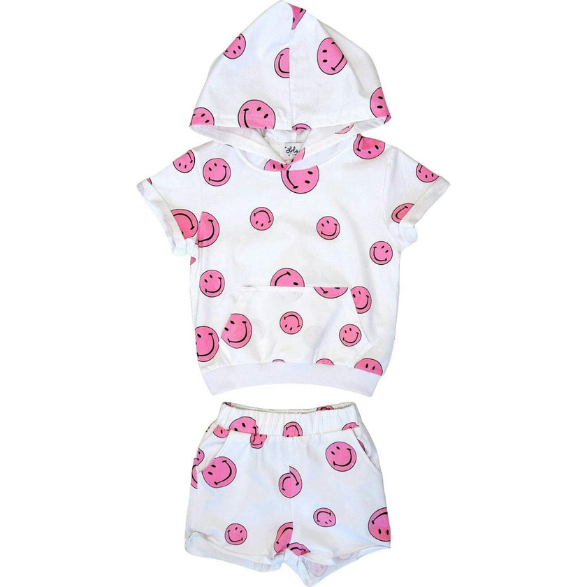 Pink Emoji Short Set