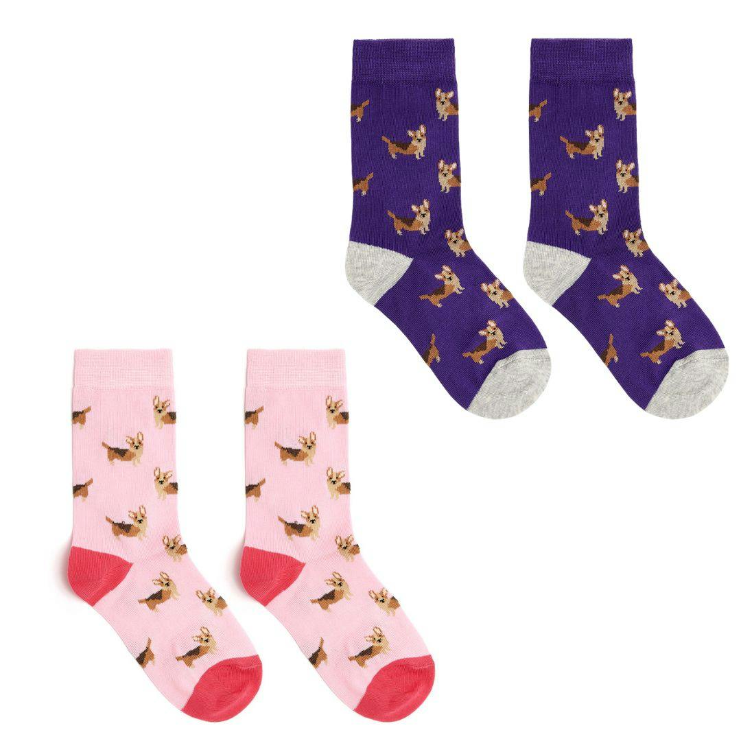 Great British Girls Socks Corgi Set