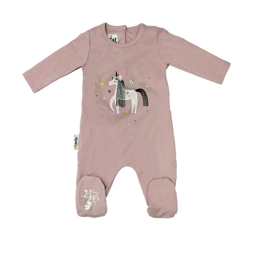 Little Hero Racoon Print Cotton Footie