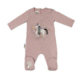 Little Hero Racoon Print Cotton Footie