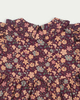 Marguerite Dress - Garden Flowers Plum