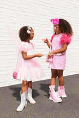 Rose Feather Party Dress