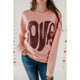 Women's Pullover Love in Rose Brown