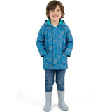 Boys Allover Print Raincoat | Blue Dino