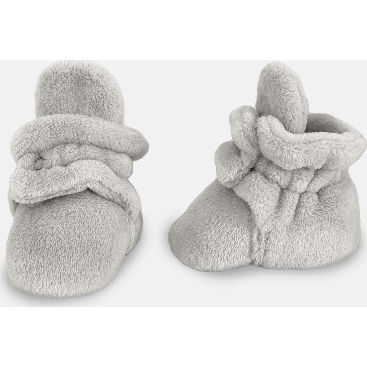 Plush Baby Booties With Anti-Slip Grip Soles