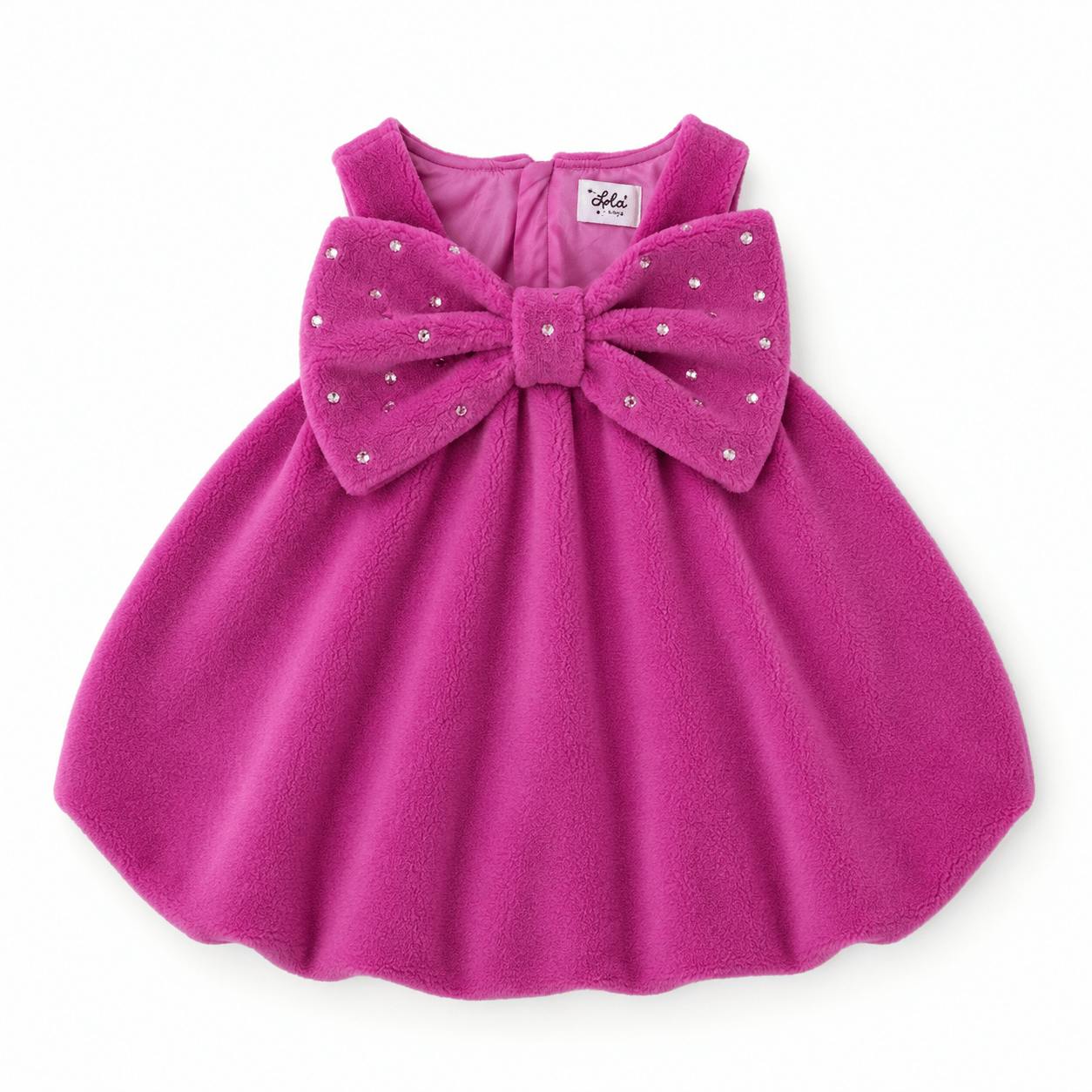 Big Bow Teddy Fleece Dress