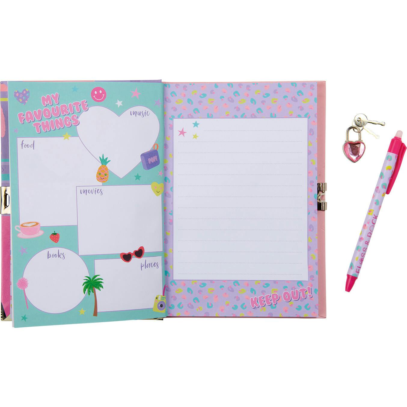 Fashion Friends Lockable Diary with Erasable Pen ( Varied Designs )