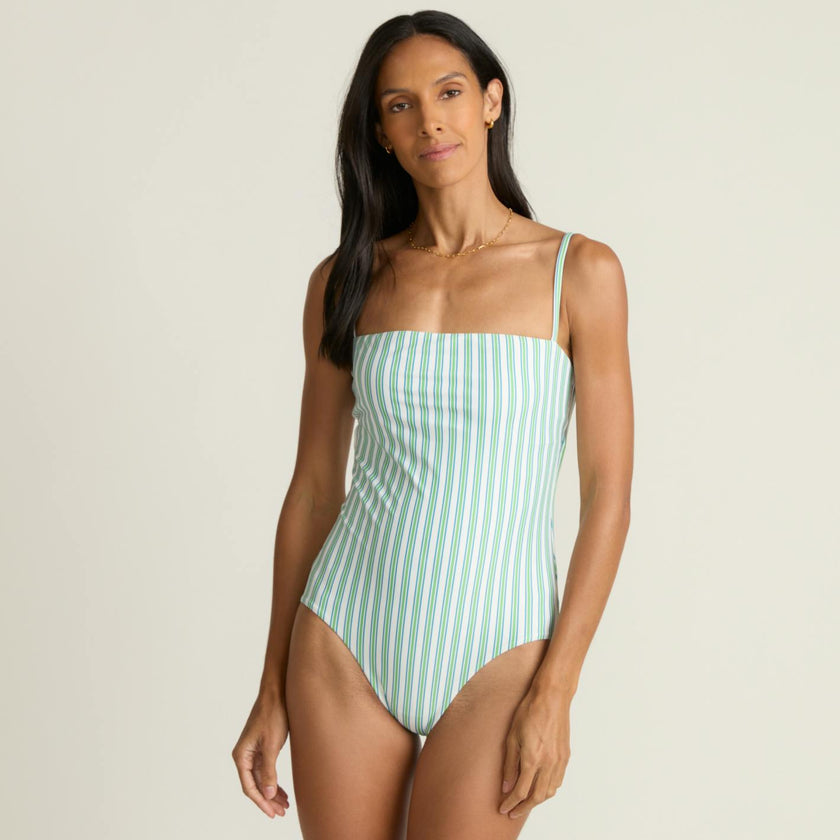 women's tamarin stripe low back one piece
