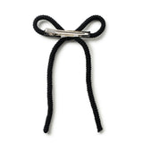 Halo Luxe Juliana Textured Knit Long Tail Clip - Black