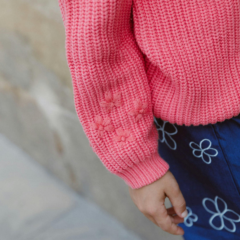 Poppy Flower Cardigan