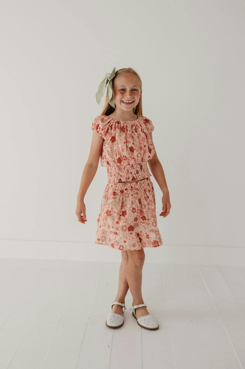 Smocked Eyelet Skirt