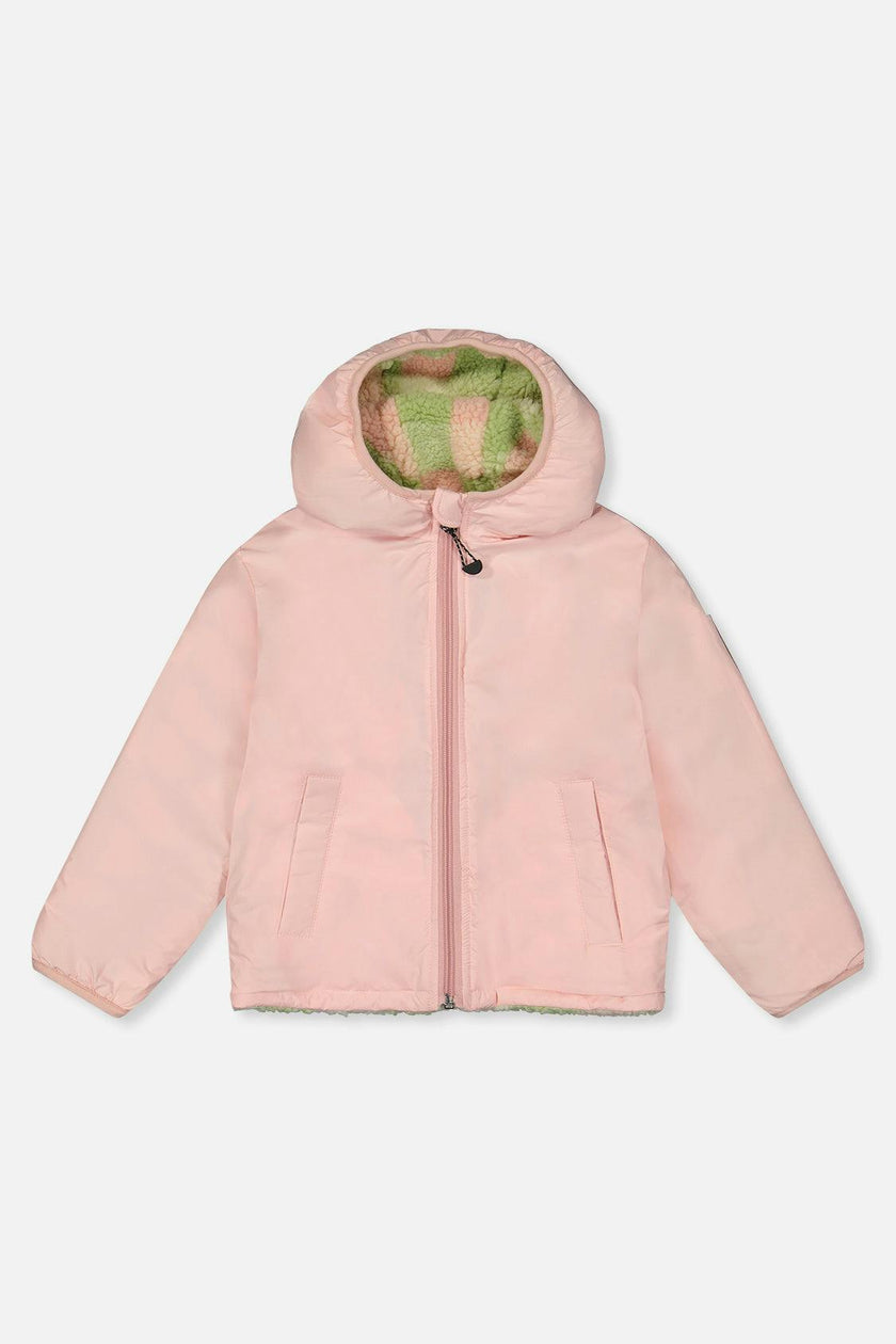 Baby Reversible Mid-Season Jacket Pale Dusty Pink