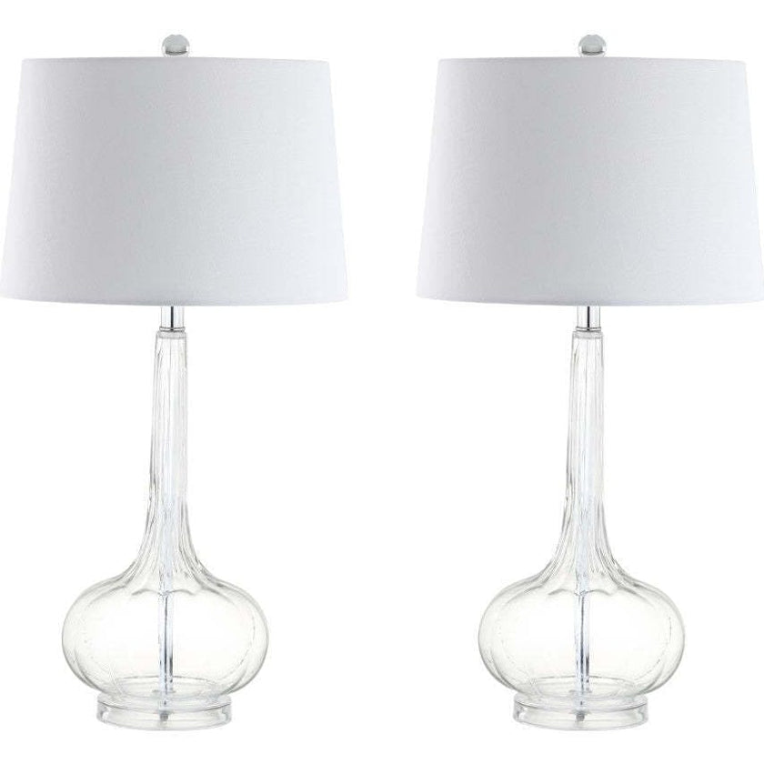Bette 28.5" Glass Teardrop LED Table Lamp Set 2