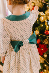 Olympe Green Long Sleeve Smocked Dress