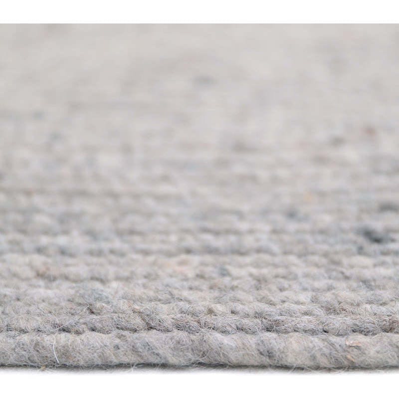 Neethu Hand-Crafted Felted Wool Round Rug, Grey