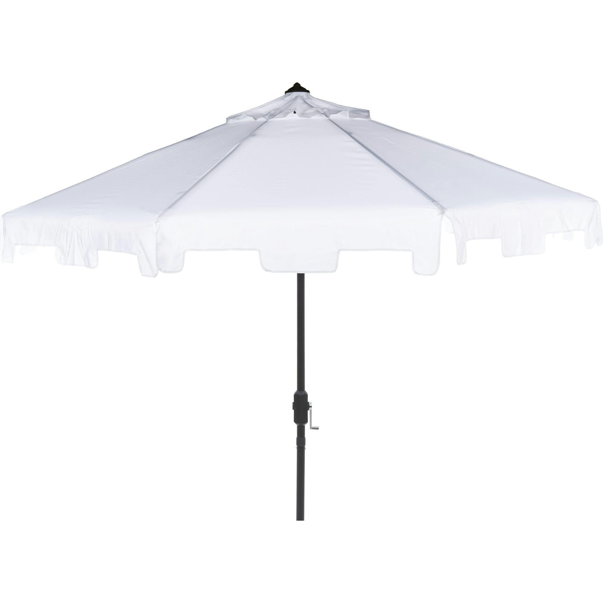 UV-Resistant Zimmerman 9' Crank Push-Button Tilt Umbrella