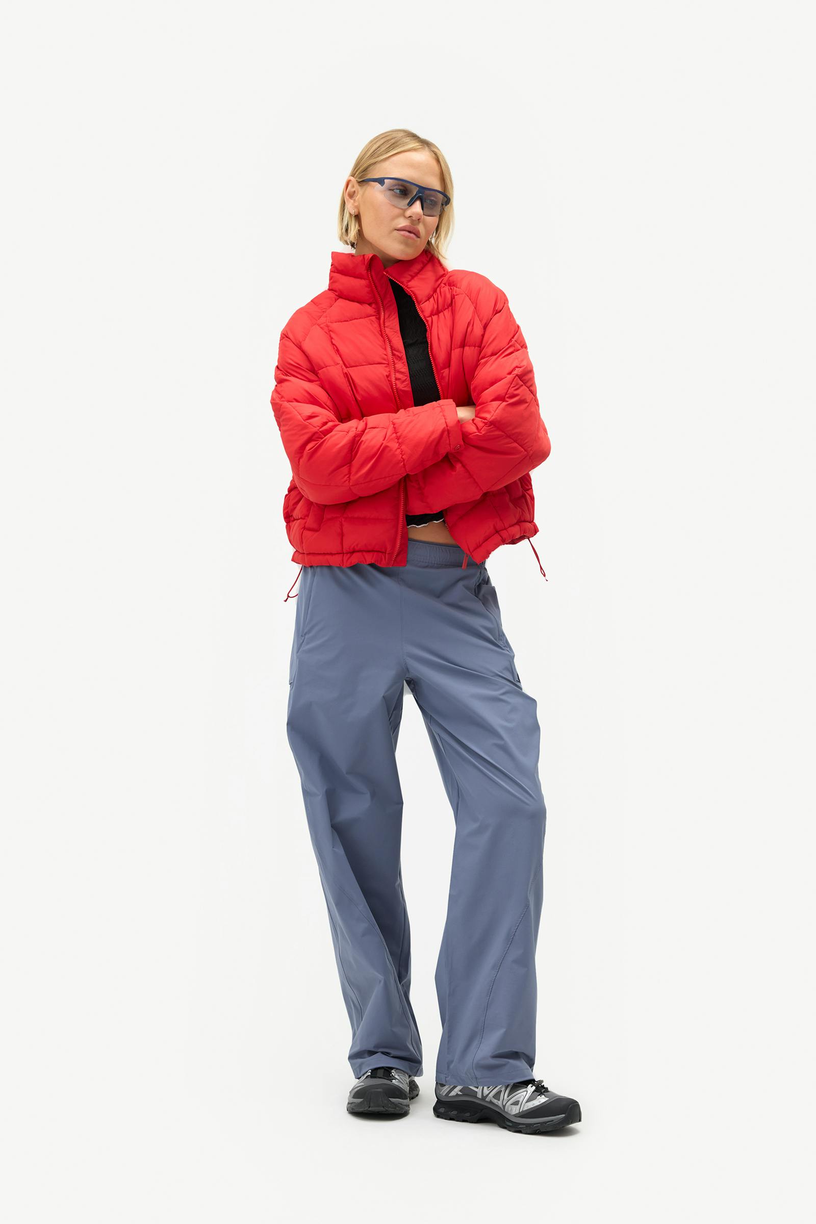 Nellie Packable Puffer Jacket, Rouge