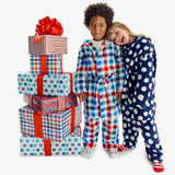 Kids plush fleece robe in snow day
