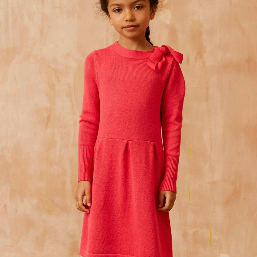 Bow Tie Dress | Raspberry