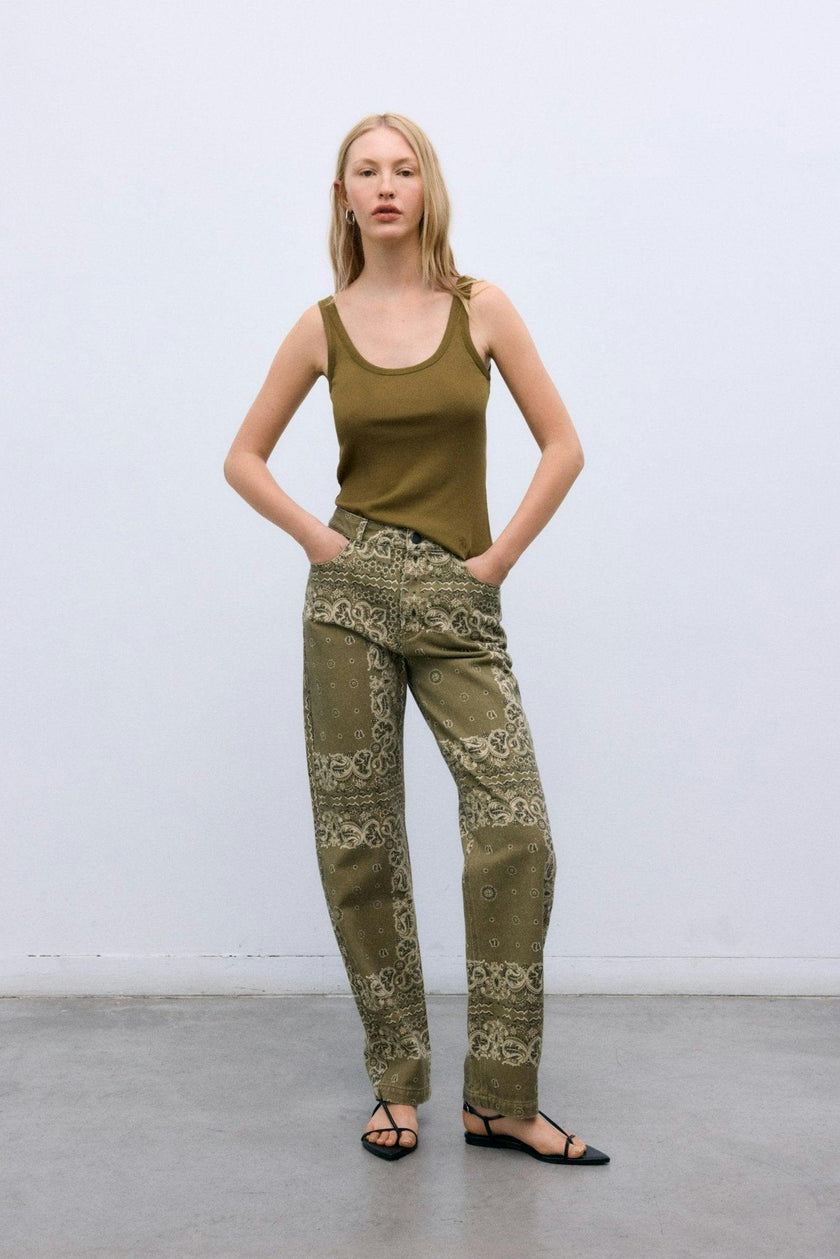 Waterlily Woman Pant Bandana Woman Print