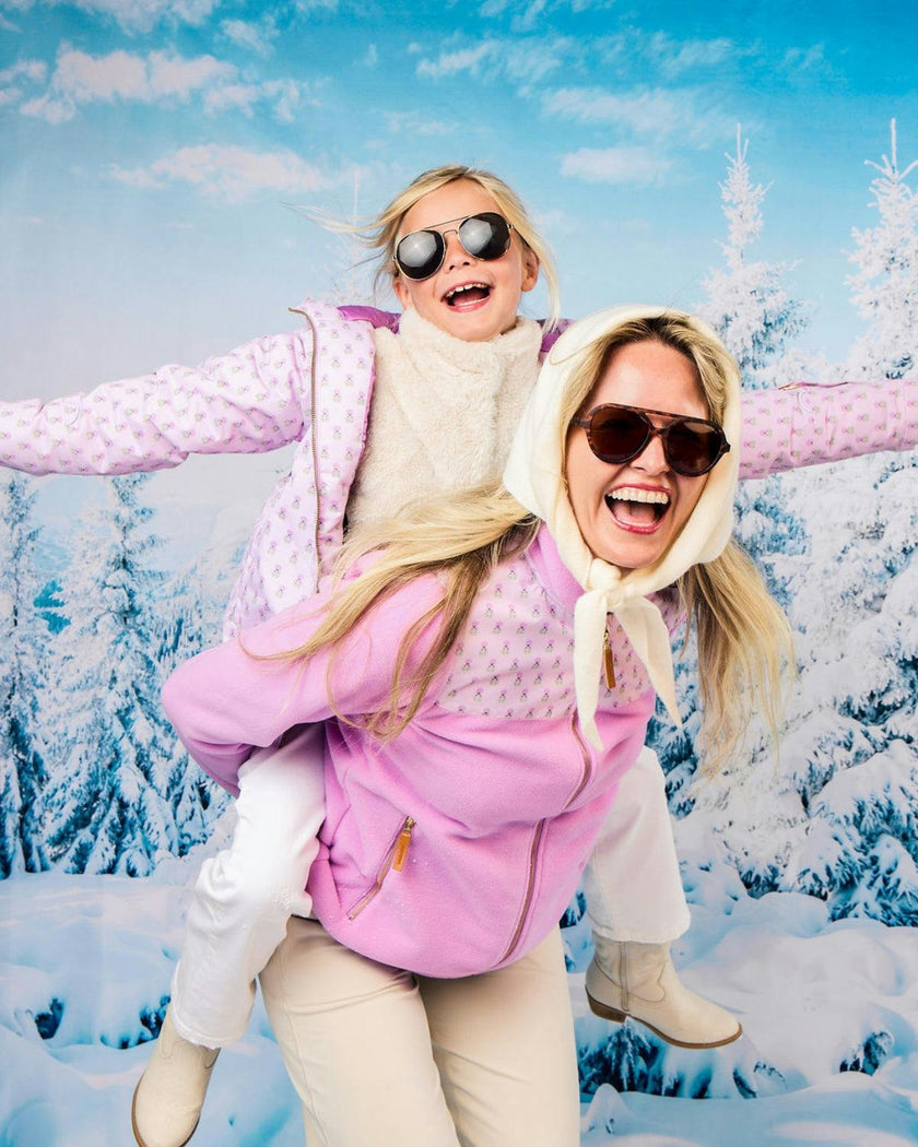 Kids Winter Coat in Pink Marigold