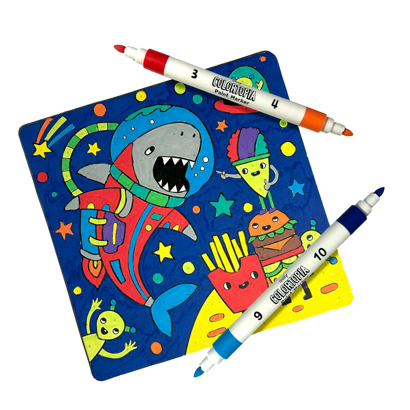 Colortopia Color By Number Paint Marker Kit - Epic Adventures