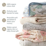 QUINN Reversible Light Weight Quilted Baby Blanket