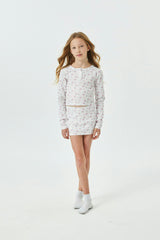 Lolly White With Pink Thermal Mini Skort