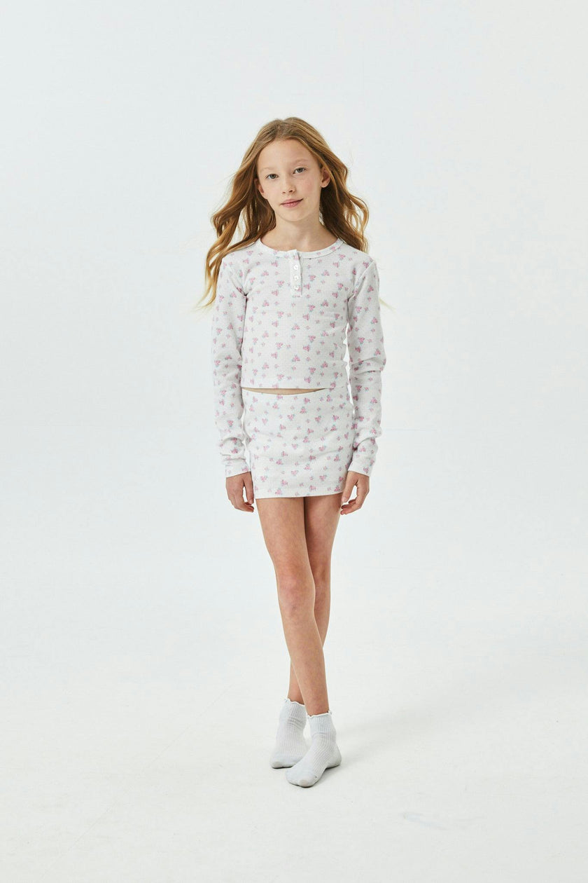 Lolly White With Pink Thermal Mini Skort