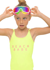 Beach Babe Neon Yellow Swimsuit