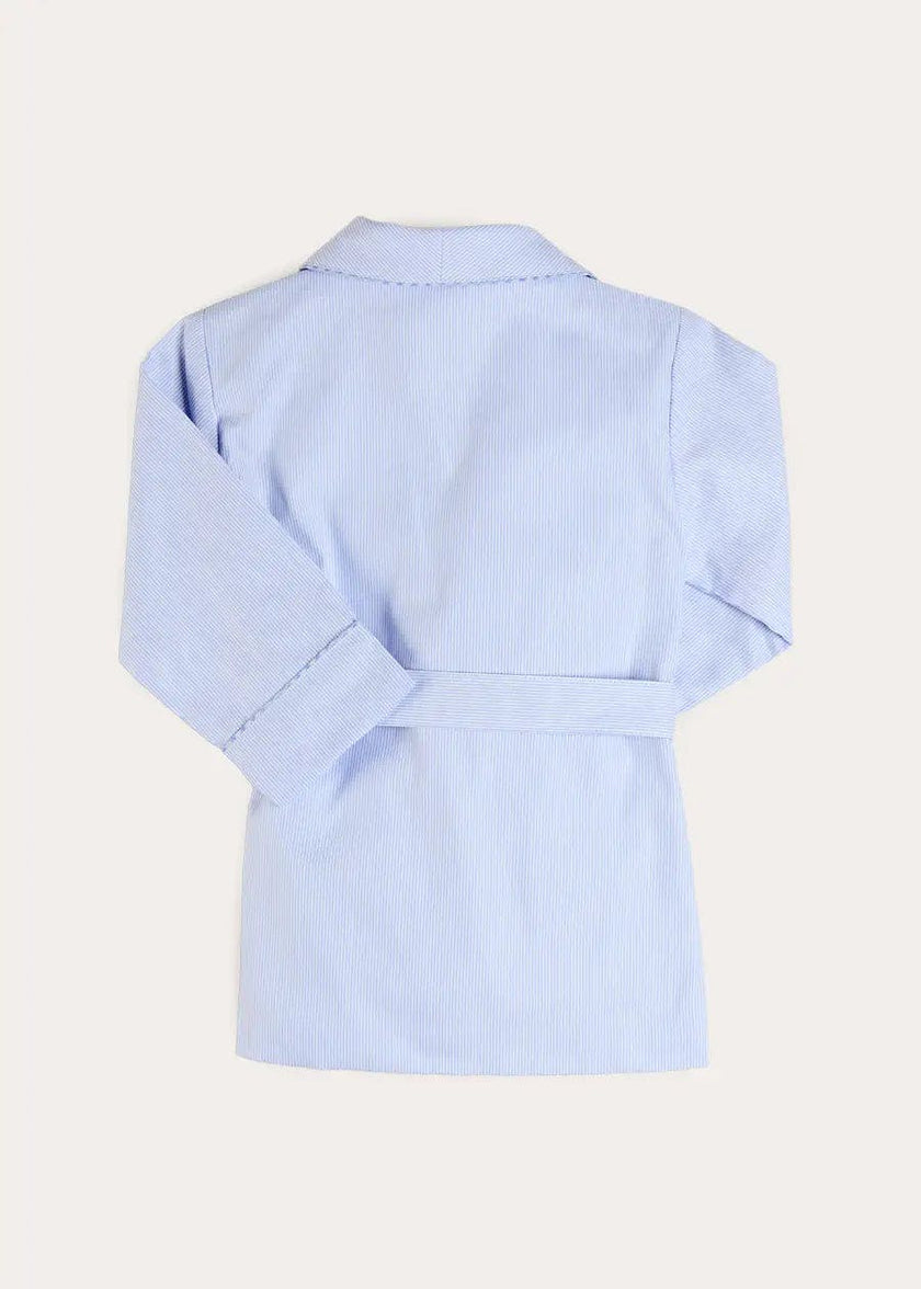 Barnaby Stripe Light Weight Dressing Gown in Blue (2-10yrs)