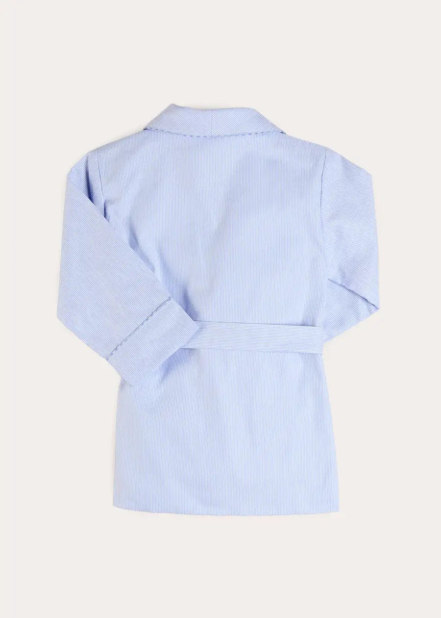 Barnaby Stripe Light Weight Dressing Gown in Blue (2-10yrs)