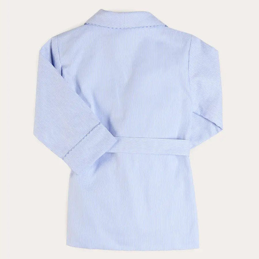 Barnaby Stripe Light Weight Dressing Gown in Blue (2-10yrs)