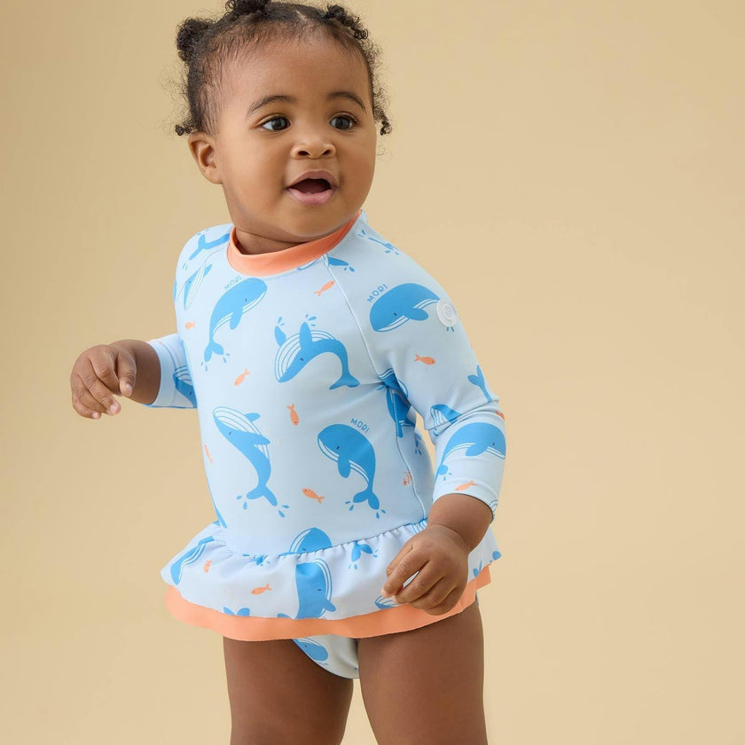 Whale Song Long Sleeve Swimsuit