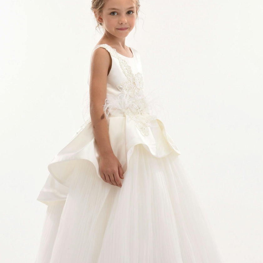 Ivory Belridge Floral Cascade Dress