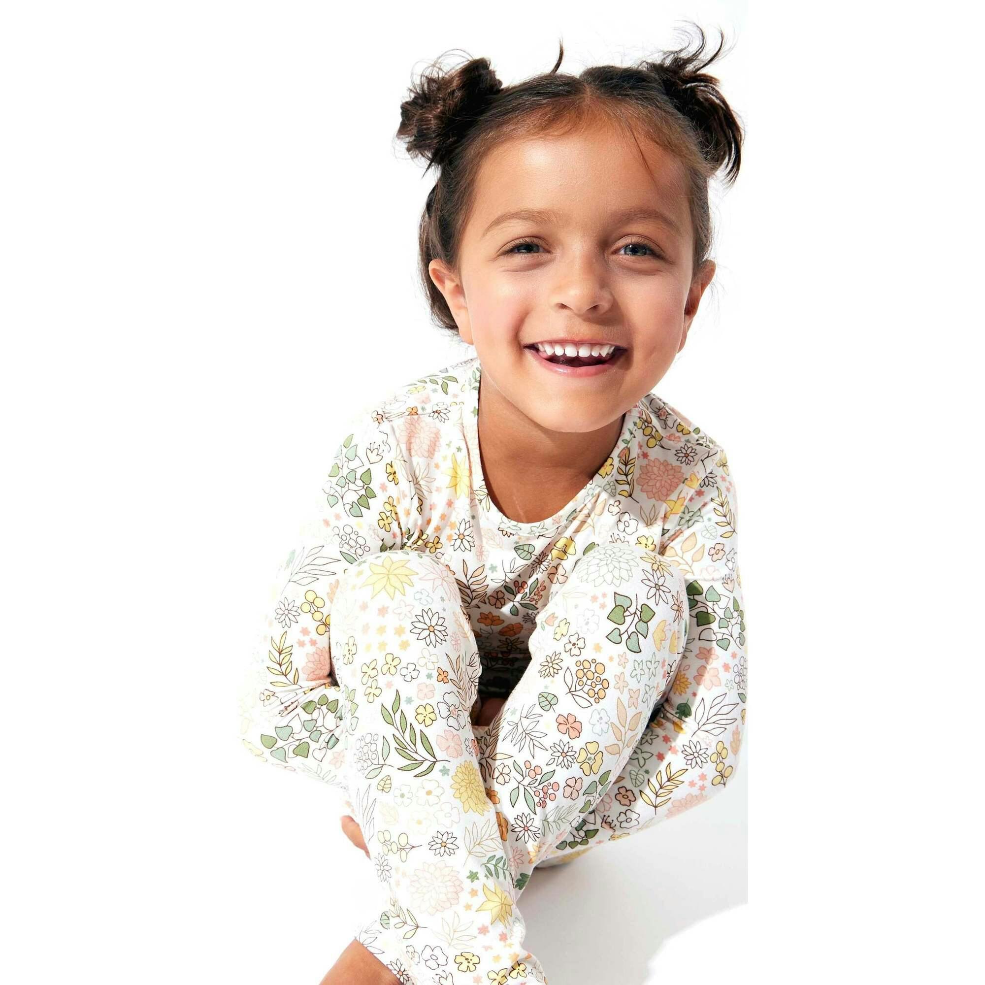 Fall Floral Bamboo Kids Pajamas