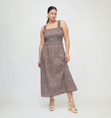 The Azalea Maxi Nap Dress - Chocolate Ditsy Thistle