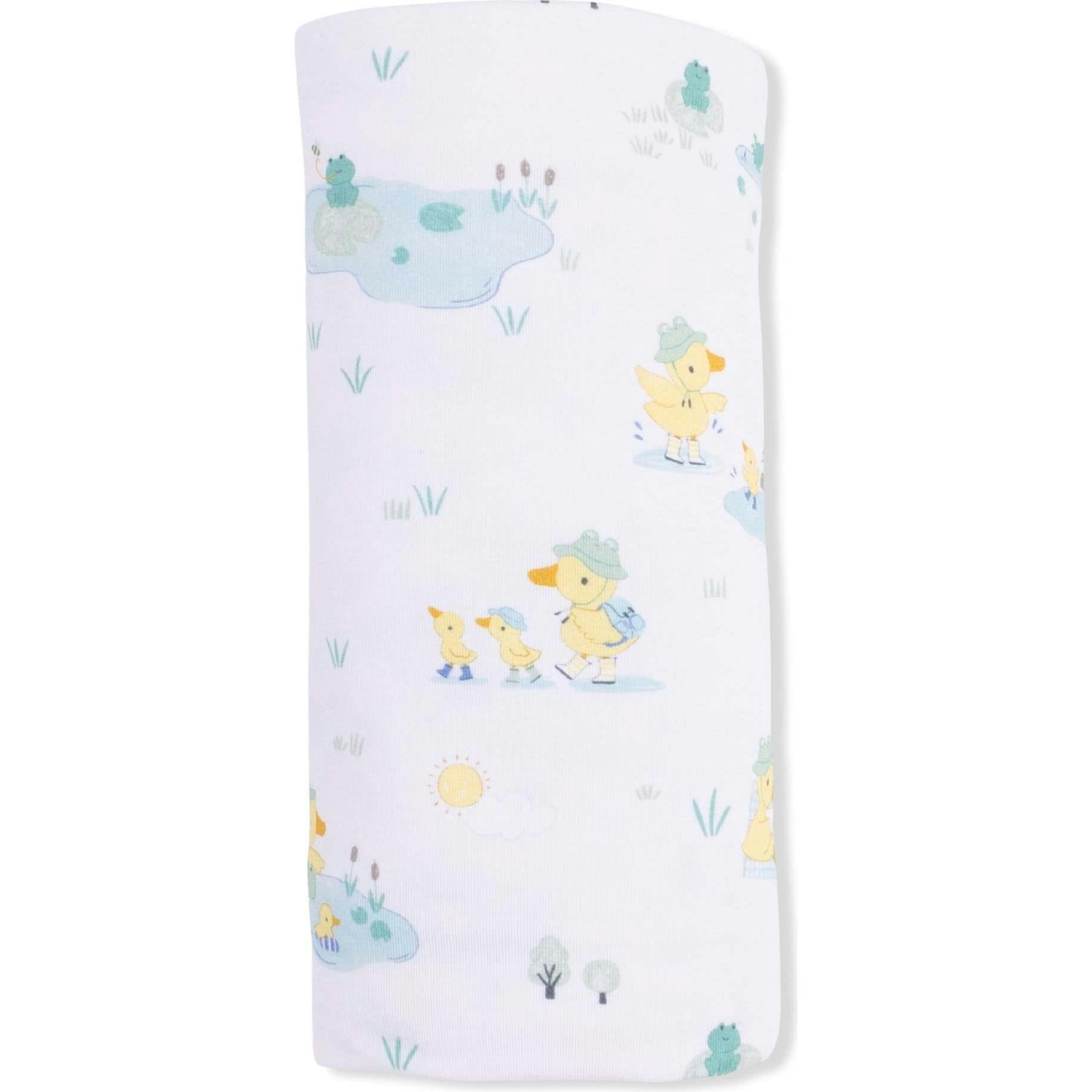 Frog and Duck Pond - Swaddle Blanket